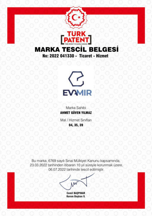 Evamir-Trademark-Certificate